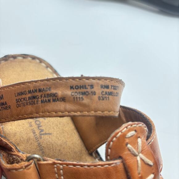 Natural Soul Naturalizer Womens Brown Leather Slip On Slingback Sandals 8.5 M - Picture 9 of 10